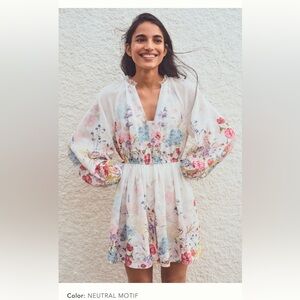 Anthropologie Let Me Be V-Neck A-Line Mini Dress